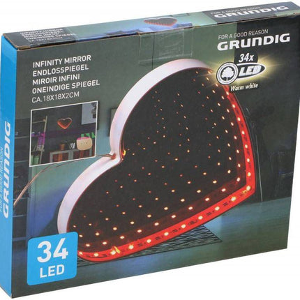 Grundig Oneindige Spiegel 34 Leds 18x18x2cm