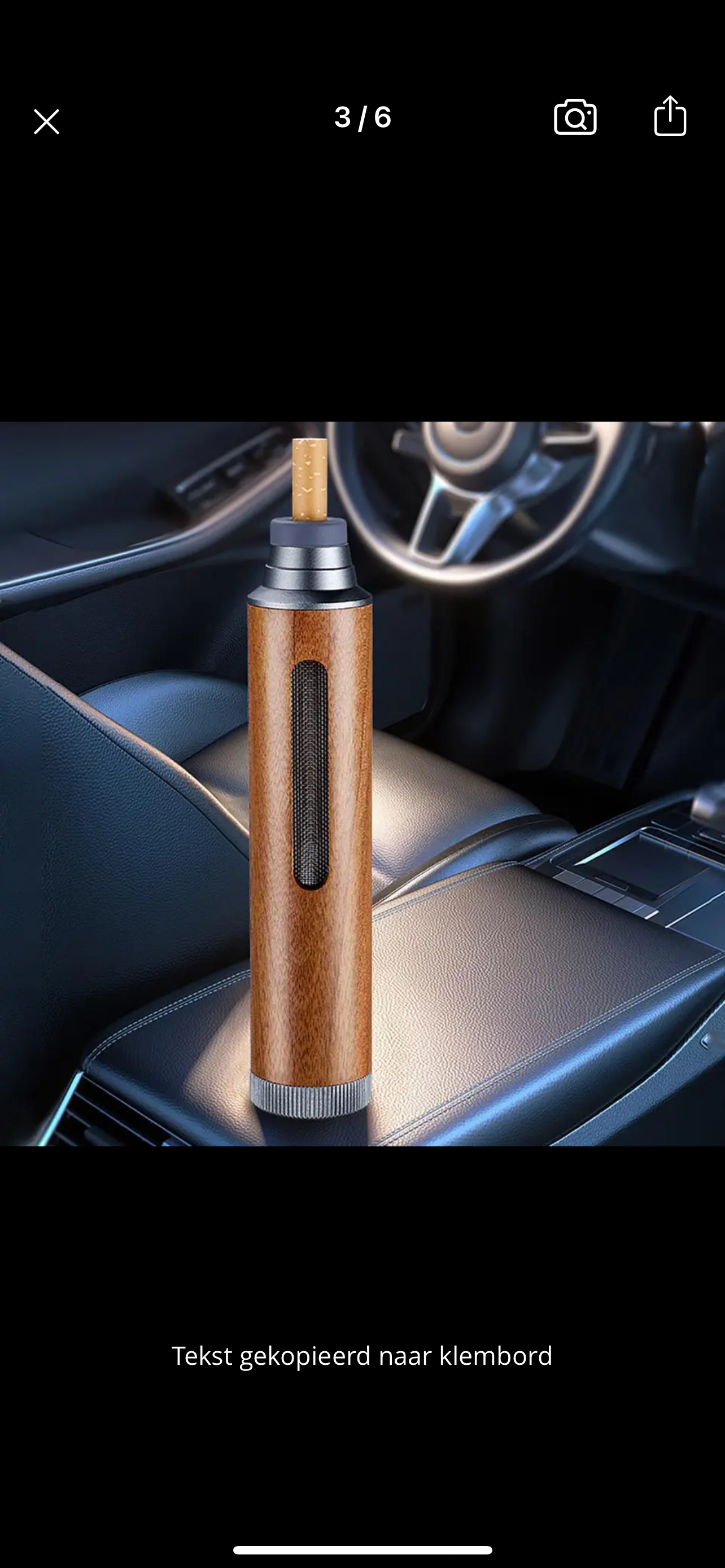 Wooden Car Ashtray Durable Cigarette Holder for Outdoor Bars, Cars and Hotels Dimensions 133x28mm
