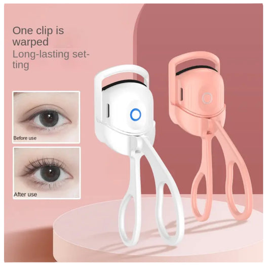 Portable Electric Heated Eyelash Curler - Long Lasting Curls with Thermal Comb for Perfect Eyelashes - Makeup Tool for Eye Lash Perm