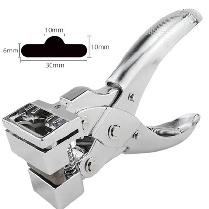 T-vormige Tang/Perforator - Perfect voor het snijden van gaten in papier, PVC, plastic, ID-kaarten, mobiele telefoonfolie en meer - Afmetingen: 6x10x30mm