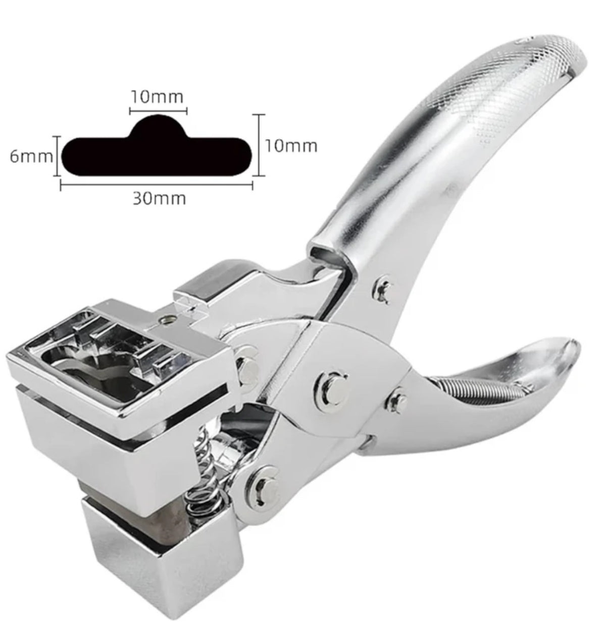 Perforator T-vorm 6 x 10 x 30 mm - Papier, PVC en ID-kaarten