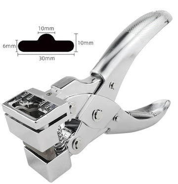 Perforator T-vorm 6 x 10 x 30 mm - Papier, PVC en ID-kaarten