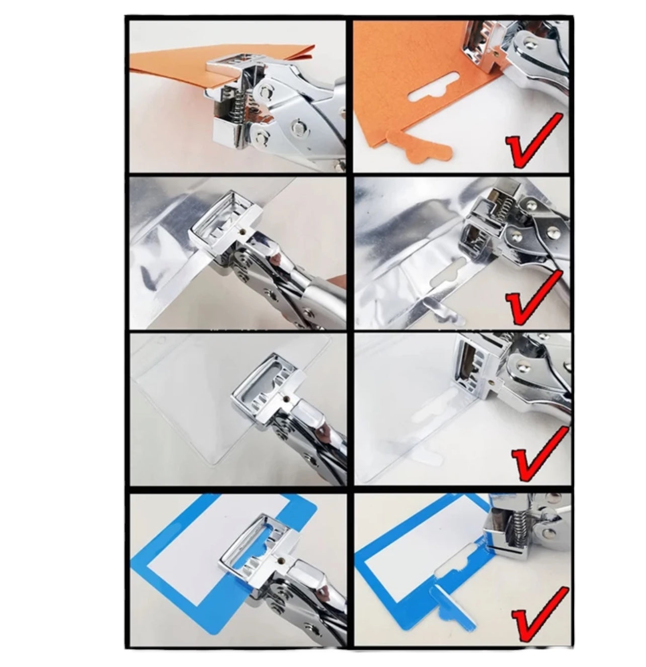 T-vormige Tang/Perforator - Perfect voor het snijden van gaten in papier, PVC, plastic, ID-kaarten, mobiele telefoonfolie en meer - Afmetingen: 6x10x30mm