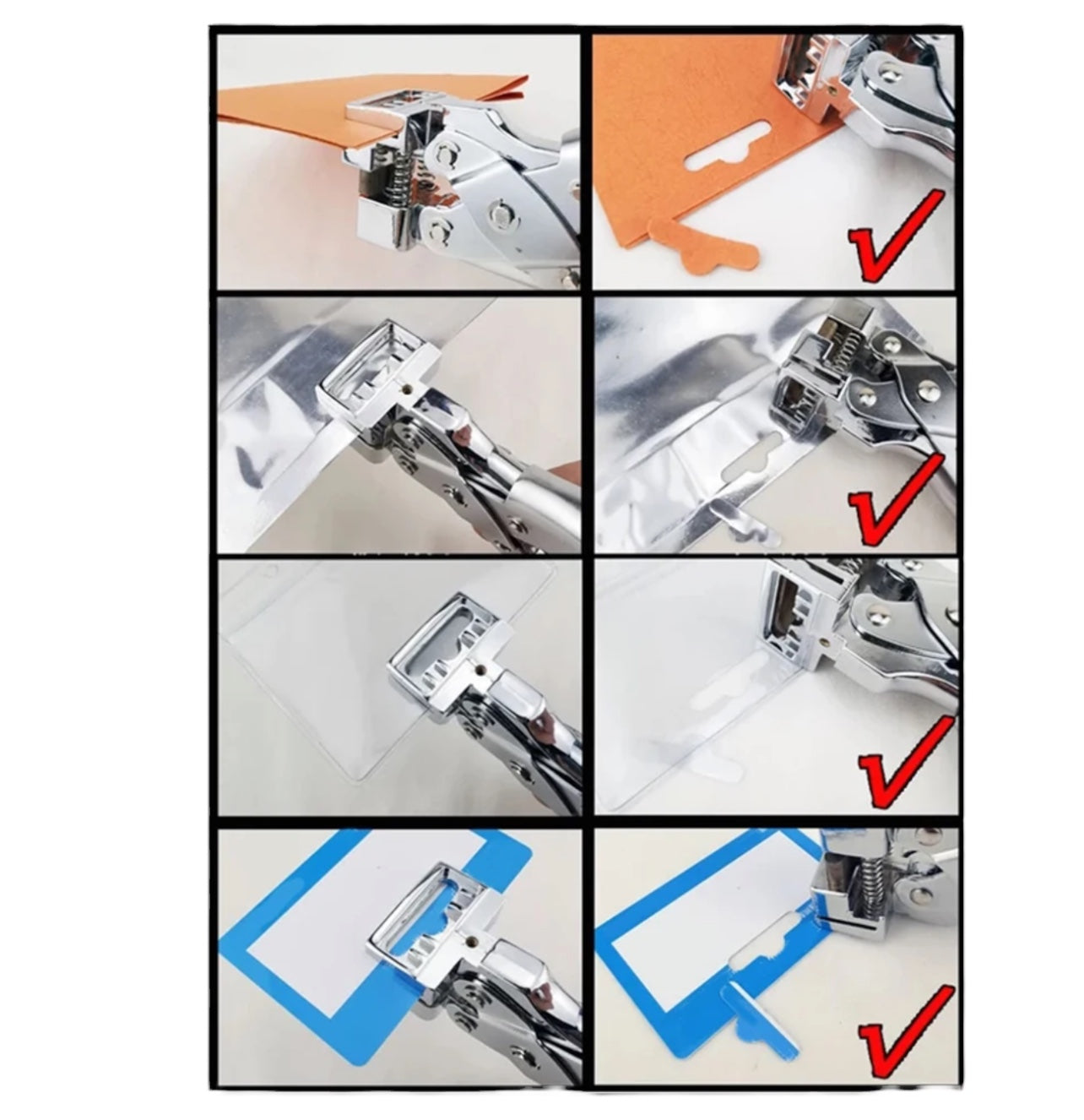 T-shaped Pliers/Hole Punch - Perfect for cutting holes in paper, PVC, plastic, ID cards, cell phone film and more - Dimensions: 6x10x30mm