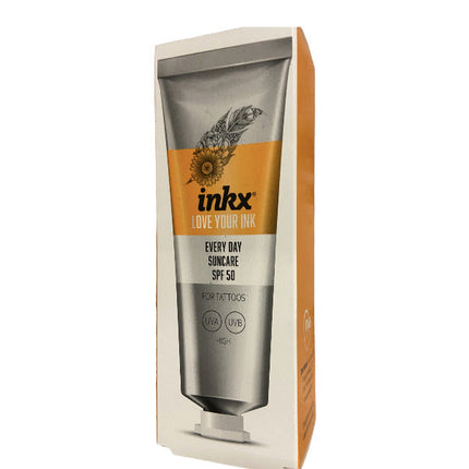 Ink'd Tattoo 4 Pack Total Care - All Day Creme &amp; Color Boost / Sun Care / Body Oil / Moisturizer
