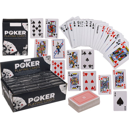 Mini Poker Speelkaarten - Compact Formaat voor Onderweg - Set van 54 Kaarten