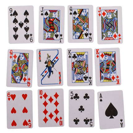 Mini Poker Speelkaarten - Compact Formaat voor Onderweg - Set van 54 Kaarten