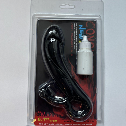 Design Anal Dildo Plug - Black - 17 cm / 6,7 Inch - Strong Blister