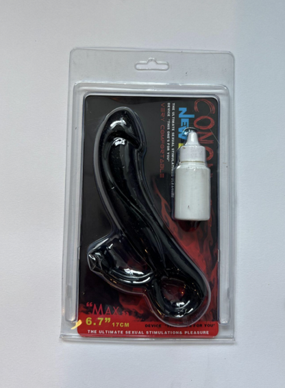 Design Anal Dildo Plug - Black - 17 cm / 6,7 Inch - Strong Blister