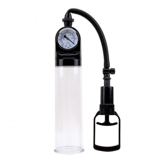 Power Escorts - BR29 - Power Pump XXL - Mega Penis Pump - With Extra Exchangeable Pussy &amp; Manometer - Black/Transparent