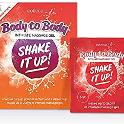 Cobeco Shake It Up 100 x 5 Gram - Intimate Massage Gel Powder - 5 Gram Creates 250 ML Massage Gel