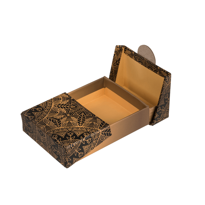 Luxe Sieradendoos met Bruin Motief - Stijlvolle Opbergoplossing voor je Juwelen - 12x8cm