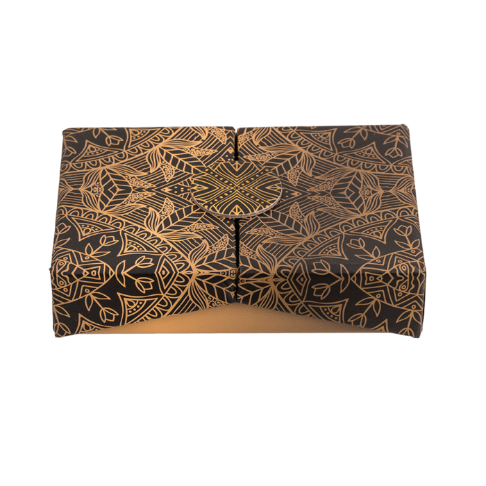 Luxe Sieradendoos met Bruin Motief - Stijlvolle Opbergoplossing voor je Juwelen - 12x8cm