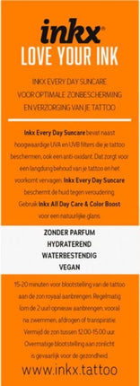 Ink'd Tattoo 4 Pack Total Care - All Day Creme &amp; Color Boost / Sun Care / Body Oil / Moisturizer